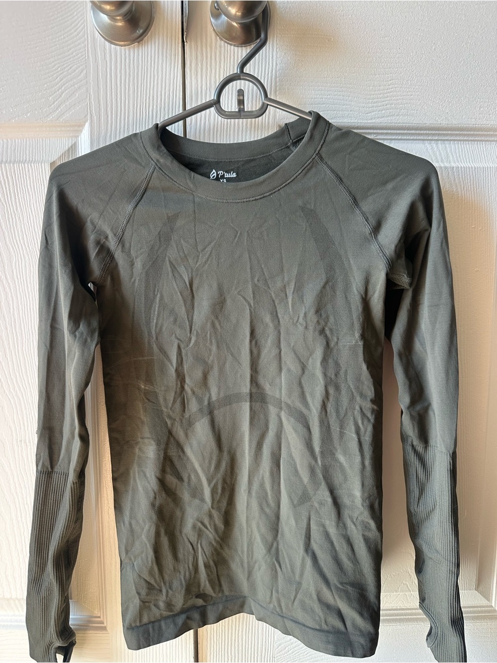 P'tula Grey Athletic Crewneck Top